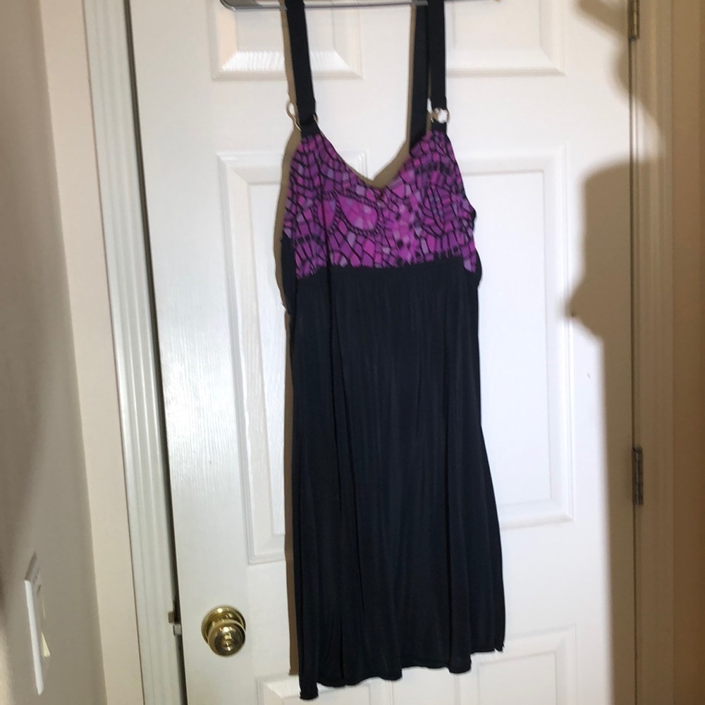 Jaclyn Smith One Piece Swim Suite Size 16 with built in dress/coverup